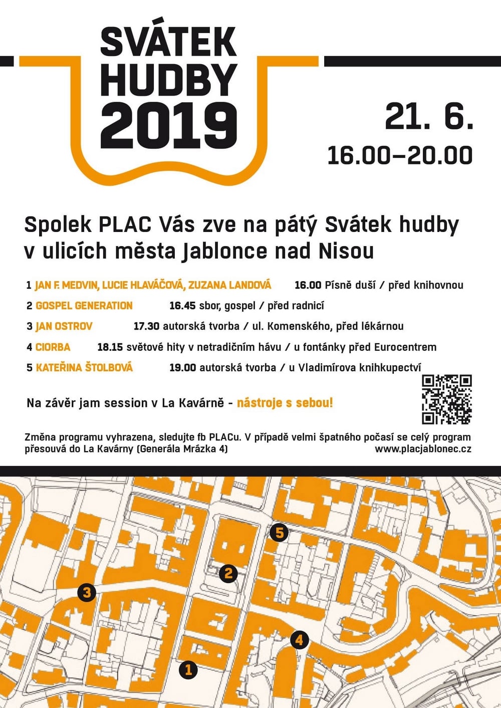 Svátek hudby 2019 | Pouliční hraní v Jablonci nad Nisou 21.6.2019